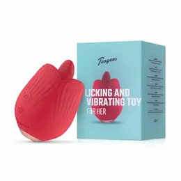 Teazers Rose intimni stimulator sa funkcijom lizanja i vibracijom roze