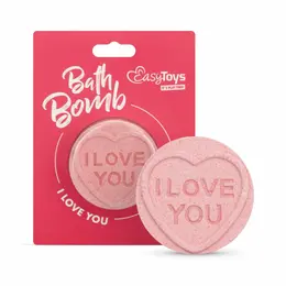 Love šumeća bomba za kupanje brenda Bath Bomb Cosmetics u obliku srca, šarena i mirisna