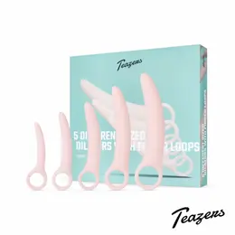 Teazers silikonski set vaginalnih dilatora, 5 veličina, fleksibilni i bezbedni za telo