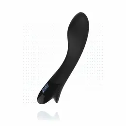 BLACQ Digital Curved Vibrator with Display - Black Silicone, USB Rechargeable