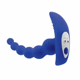 Evolved Beaded Pleasure Blue silikonski intimni uređaj sa 10 brzina i USB punjenjem