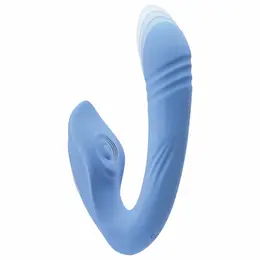 Evolved Tap and Thrust Light Blue intimni stimulator sa dva motora od silikona