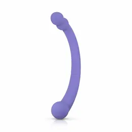 Good Vibes Only Leah Dual-Ended Silicone Vibrator Purple 10 Modes