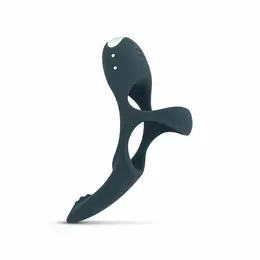 Boners Triple Ring Blue, silikonski intimni sistem na USB punjenje