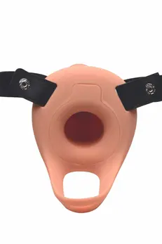 XR Brands Master Series Silicone Vibrating Intimate Extension Beige Adjustable