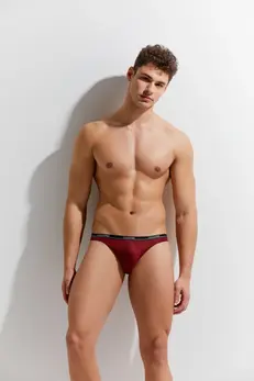Doreanse Slip Second Skin Microfiber Burgundy Comfort Fit Briefs