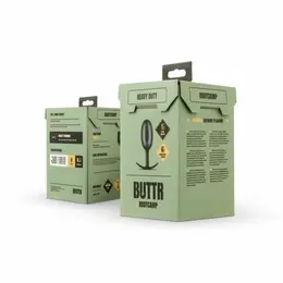 BUTTR Heavy Duty silikonski otežani analni čep 549g sa ergonomskom drškom, crni