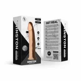 Real Fantasy Winston fleksibilni vibrator sa vibracijom od 18 cm, bež