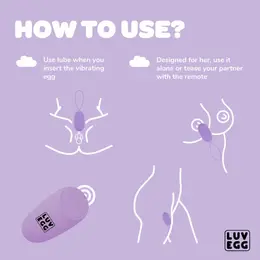 Easytoys Luv Egg XL Purple, silikonska intimna igračka na daljinsko upravljanje