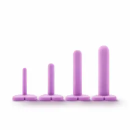 Blush Wellness Silikonski dilatator komplet Ljubičasti 4 veličine Anatomski dizajn