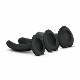Blush Novelties Temptasia Twist silikonski set od 3 veličine sa vakuum postoljem, ljubičasti