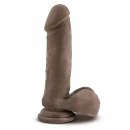 Blush Dr. Skin Mr. Magic realistični dildo od 23 cm sa vakuumskim postoljem u boji čokolade