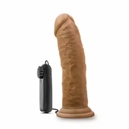 Blush Dr. Skin Dr. Joe 8'' Vibrating Model with Suction Cup Mocha