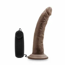Blush Dr. Skin Dr. Dave vibrirajući model sa vakuum postoljem čokoladni 18cm