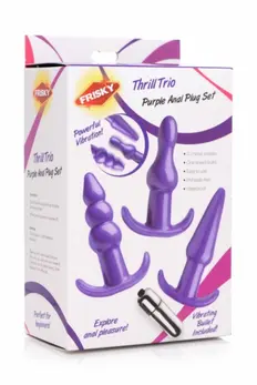 NS Novelties Thrill Trio Vibrating Plug Set - 3 Sizes, Waterproof