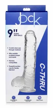 Curvetoys Jock C-Thru providna intimna igračka od 25 cm sa vakuumskim postoljem