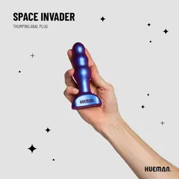 Hueman Space Invader vibrirajući i potiskujući silikonski čep, 4 režima rada, vodootporan