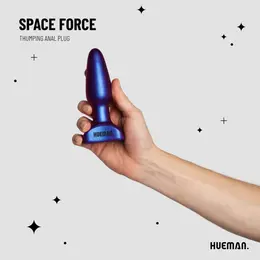 Hueman Space Force vodootporni silikonski plug sa vibracijom i potiskivanjem