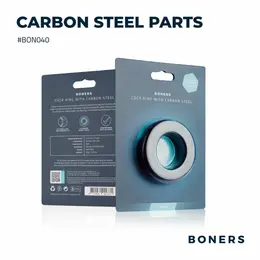 Boners Adjustable Silicone Enhancement Ring with Steel Core, Black
