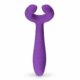 EasyToys vibrator za parove Purple sa dva motora, fleksibilnim prstenom i telom