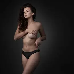 Underneath Jade Open Design Sheer Thong with Decorative Pearl Chain