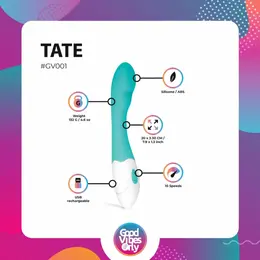 Tate vibrator za G tačku vodootporan punjivi 10 modova ljubičasti