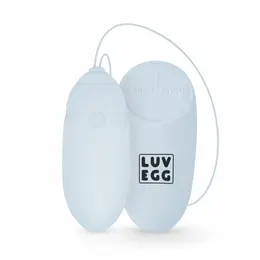 LUV EGG Blue silikonsko intimno jaje na daljinsko upravljanje, 12 modova, vodootporno
