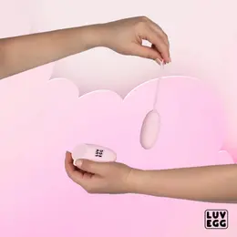 LUV EGG roze bežični silikonski vibrirajući sistem, 12 modova, vodootporan