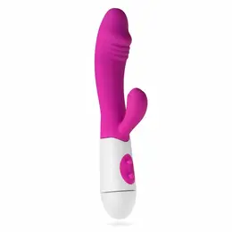 Teazers Pink silikonski rabbit vibrator sa dvostrukom stimulacijom, 10 modova vibracije, vodootporan