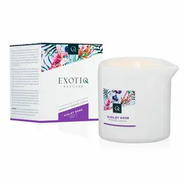 Exotiq Masažna Svetla Ljubičasta Ruža 200g - Aromatični Vosak za Negu Tela