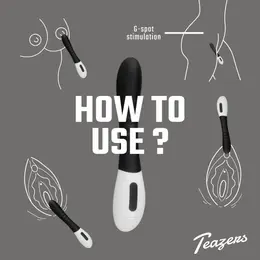 Teazers G-Spot Intimni Uređaj Crni 30 Brzina Meki Silikon USB