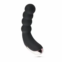 EasyToys Crni zakrivljeni rebrasti silikonski intimni maser 10 modova