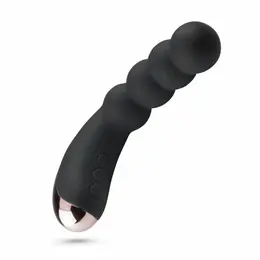 EasyToys Crni zakrivljeni rebrasti silikonski intimni maser 10 modova