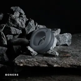 Boners Double Design silikonski prsten podesivi crni 2-u-1 sistem