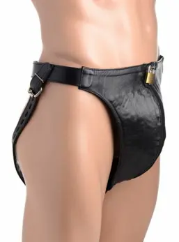 Master Series kožni jockstrap sa šiljcima i podesivim kaiševima, crna boja