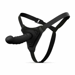 EasyToys Silicone Strap-On Sistem - Podesivi Remen i Zakrivljeni Model, Crna