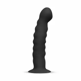 EasyToys Silicone Strap-On Sistem - Podesivi Remen i Zakrivljeni Model, Crna