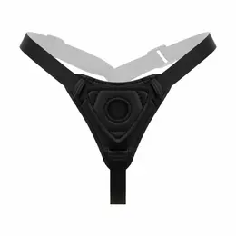 EasyToys Silicone Strap-On System podesivi pojas i glatki štap crne boje