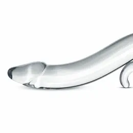 Glas staklena igracka br. 14, transparentni zakrivljeni model sa ergonomskom ruckom