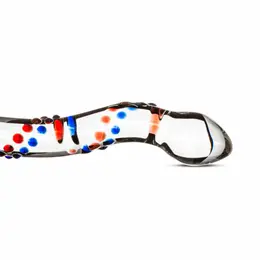 Glas No. 3 stakleni intimni uređaj sa teksturiranim obojenim akcentima 19 cm