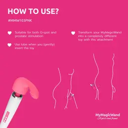 MyMagicWand ružičasti silikonski anatomski nastavak za wand masažer