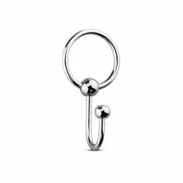 Sinner Gear Steel Glans Ring with Precision Plug, Silver, One Size