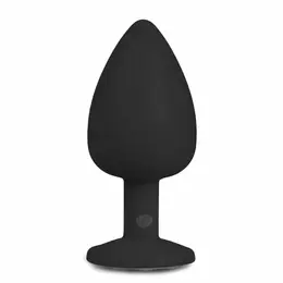 EasyToys Dijamantski Čep Veliki Crni - Silikonski Intimni Čep sa Draguljem