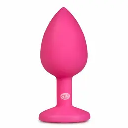 EasyToys Diamond Plug Small Pink - Silikonski intimni dodatak sa bazom od dragulja