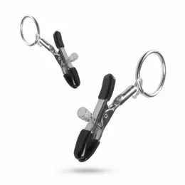 EasyToys Metal Nipple Clamps - Podesivi pritisak sa prstenovima