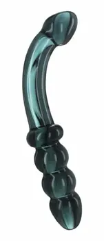 Hamsa Dual-Ended Glass Intimate Massager Smoky Jade Large