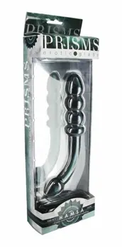 Hamsa Dual-Ended Glass Intimate Massager Smoky Jade Large