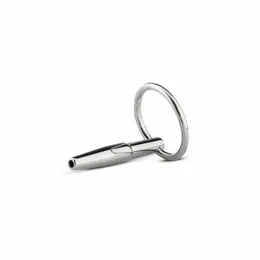 Sinner Gear Hollow Metal Urethral Sounding Plug with Pull Ring 8 mm