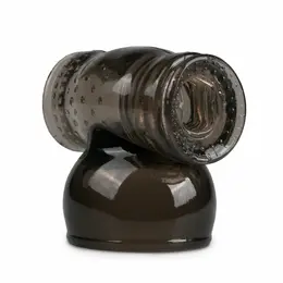 EasyToys Black Silicone Wand Attachment - Anatomical Extension