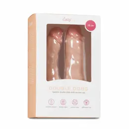 EasyToys dvostrani silikonski intimni model sa vakuumskom bazom 18 cm